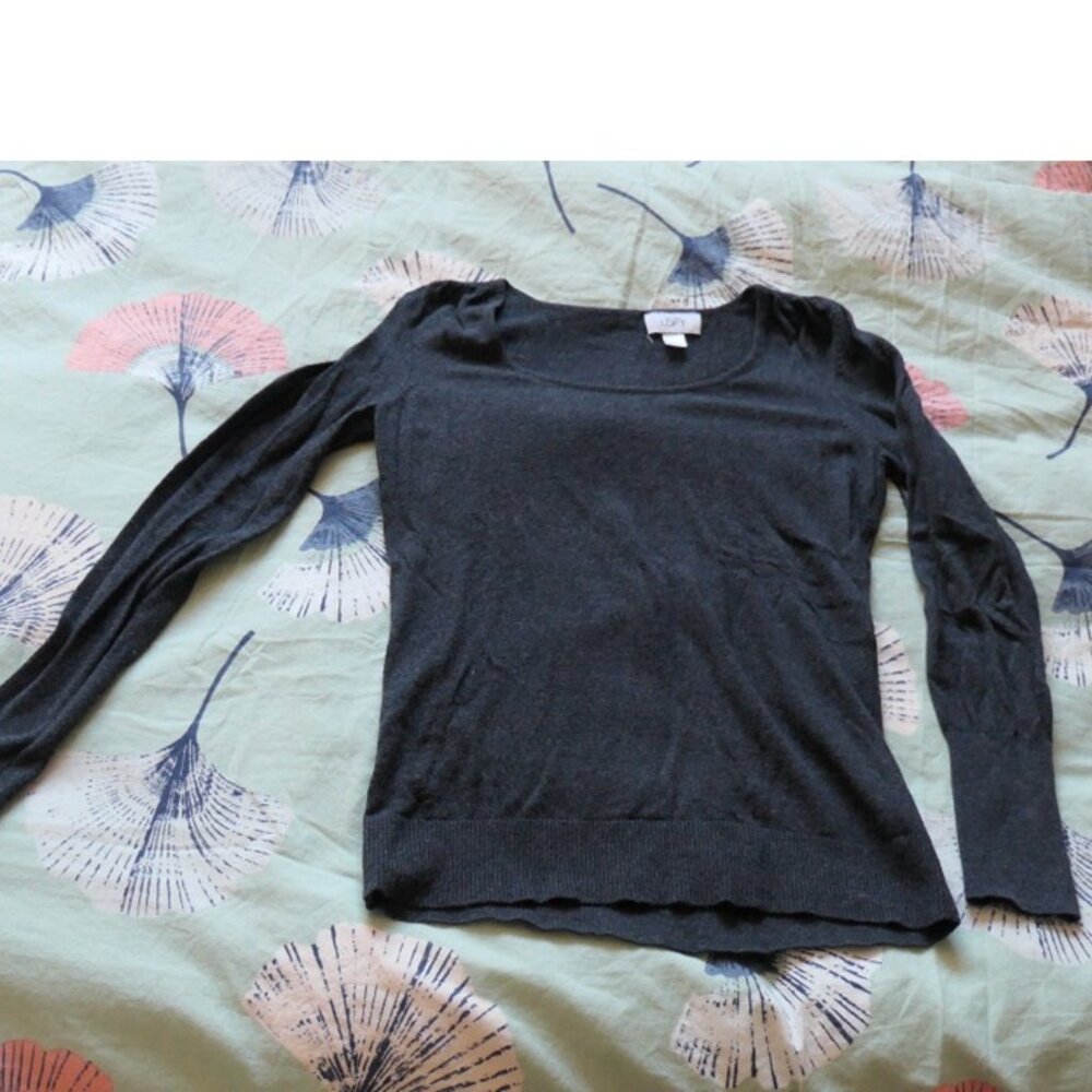 Loft grey sweater, size small